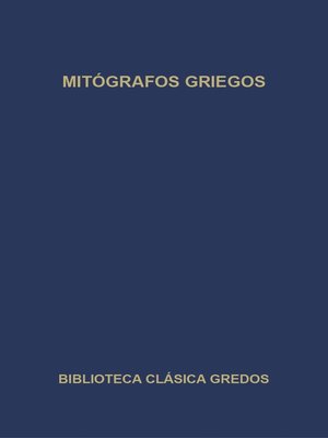 cover image of Mitógrafos griegos